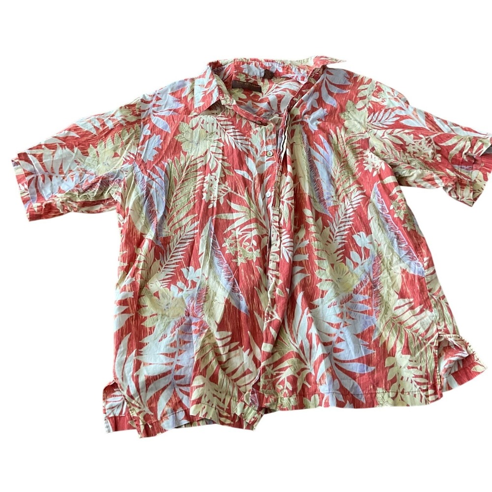 Tori Richard‎ Honlulu Mens XL Hawaiian Floral Print Short Sleeve Button Up Shirt